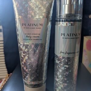Bath & Body Works Platinum Fragrance and Body Cream Set